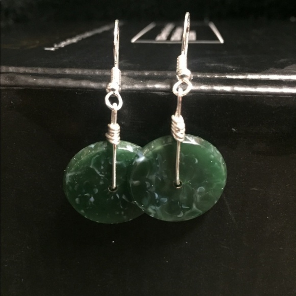 moss agate earrings